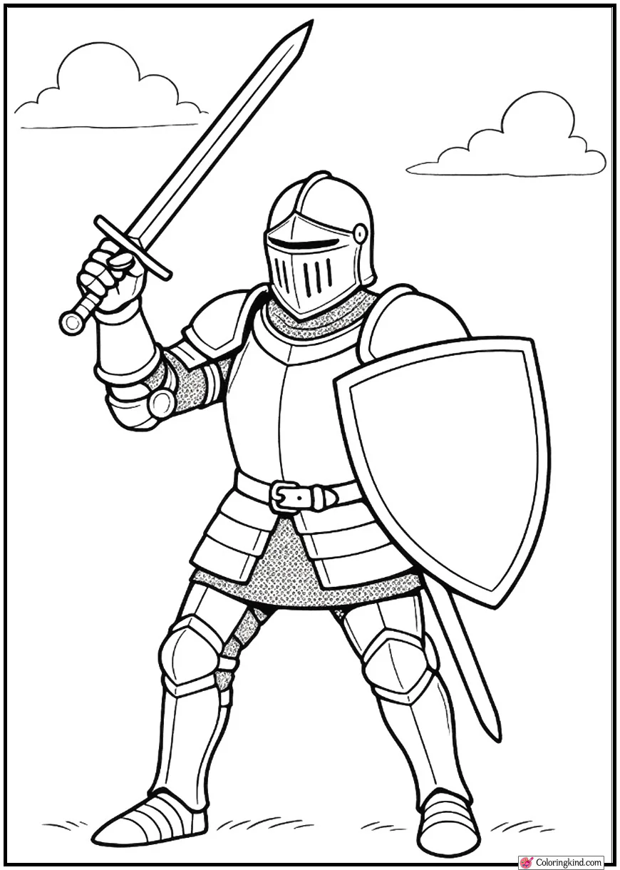 Knight with Raised Sword