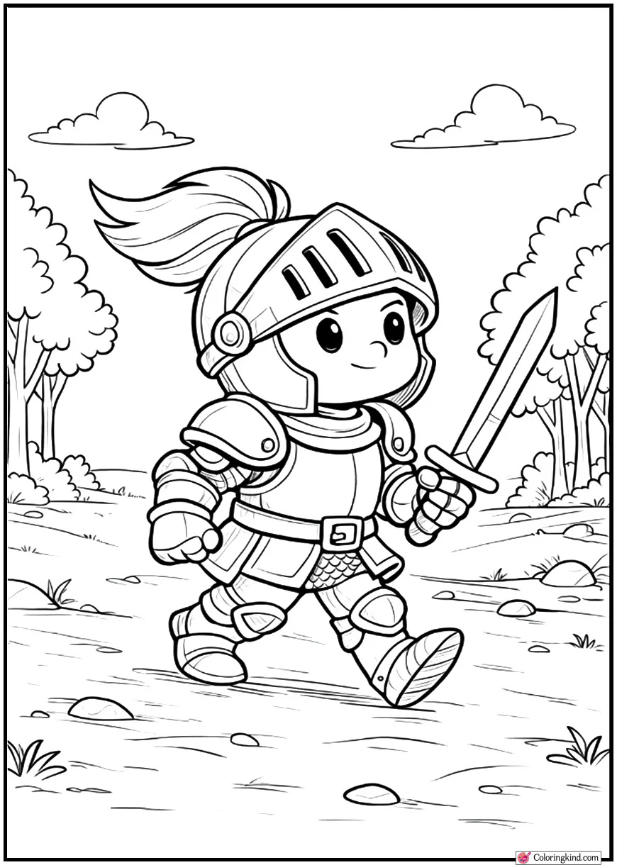 Knight Marching Forward