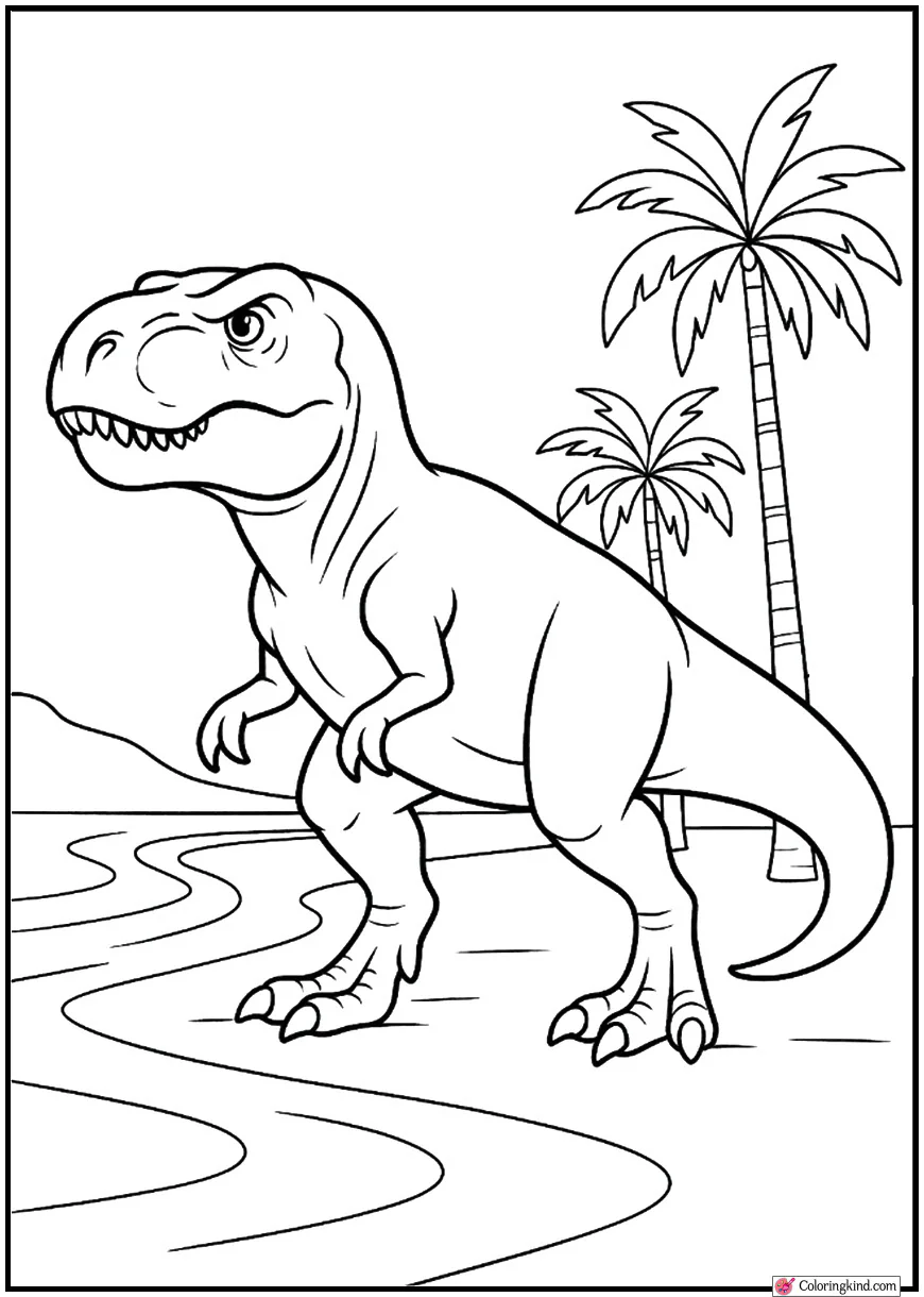 T-Rex by Ancient Riverbank