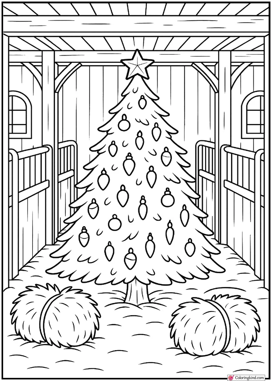 Christmas Tree in Reindeer Stable