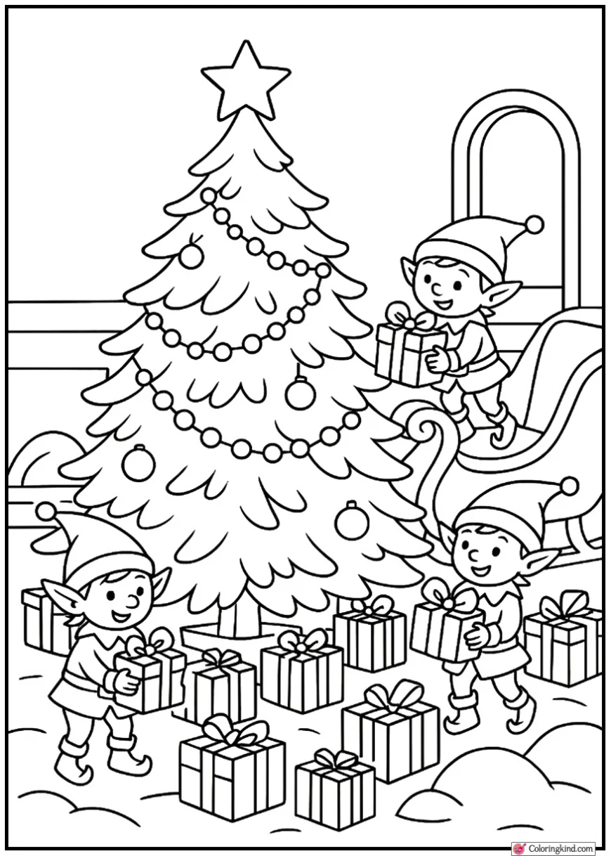 Christmas Tree in Sleigh Loading Area