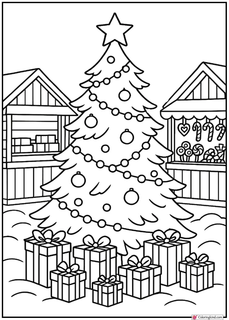 Christmas Tree at Christmas Market