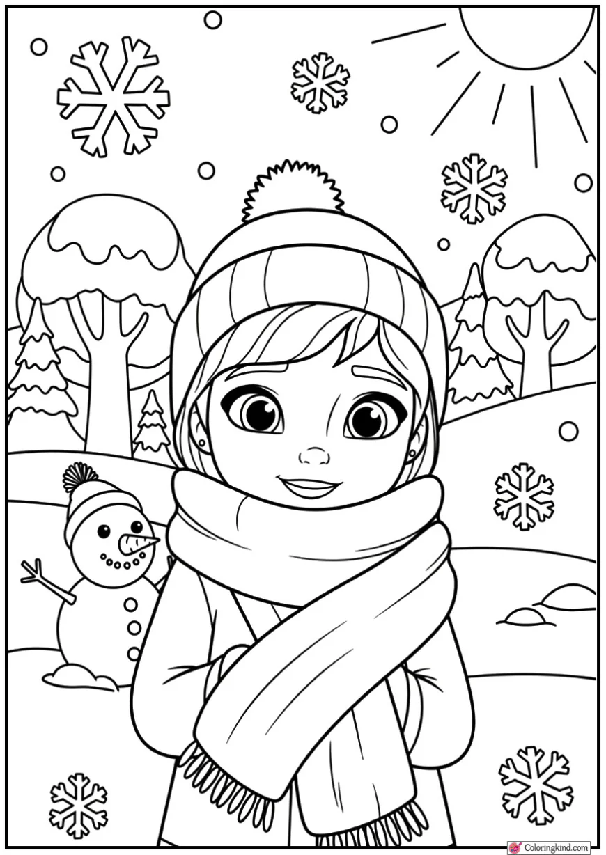 Anna Wrapped in Cozy Winter Scarf