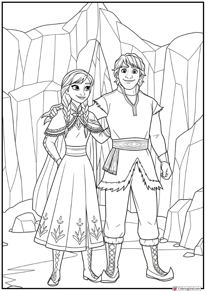 Anna and Kristoff Exploring Ice Caverns
