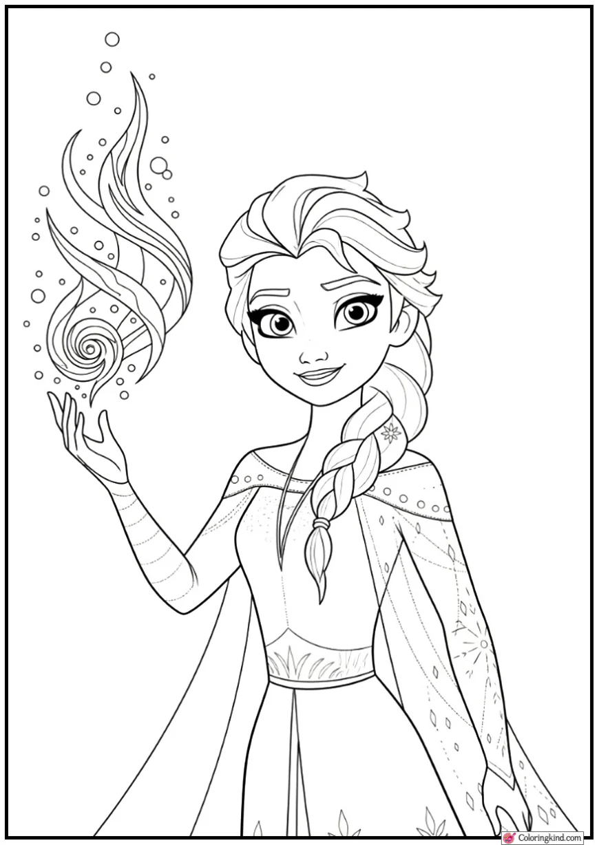 Elsa Summoning Snowy Wind Spirits
