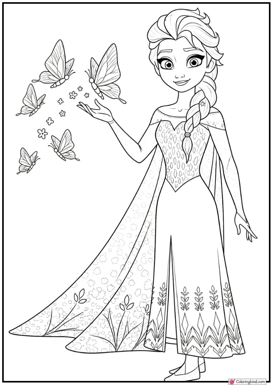 Elsa Releasing Shimmering Ice Butterflies