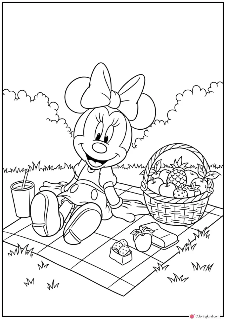 Minnie Mouse on a Picnic Blanket