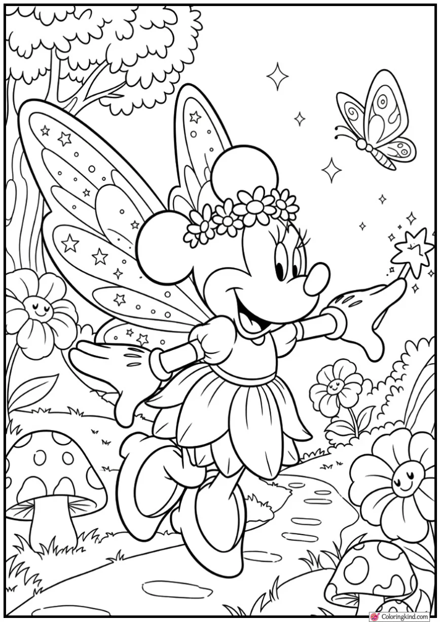 Minnie Mouse Dressed as a Fairy