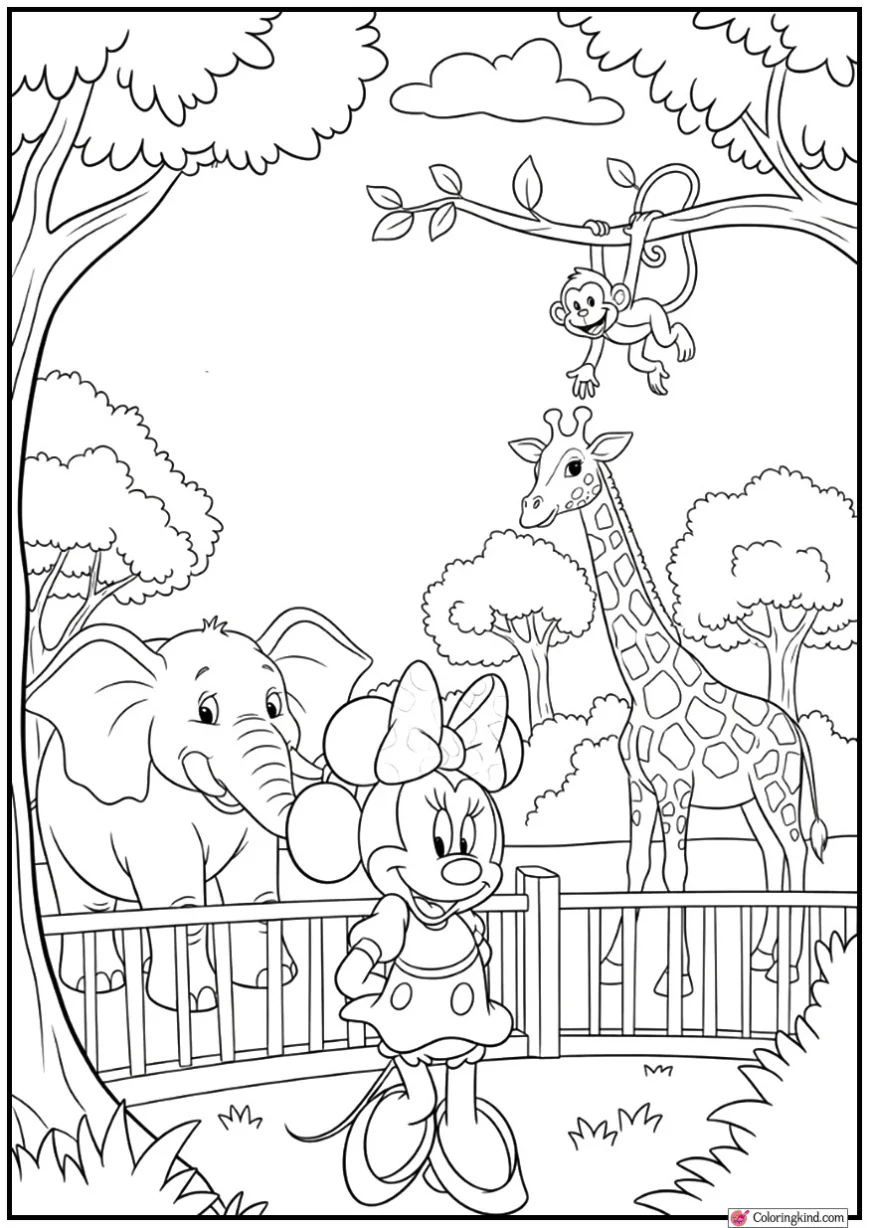 Minnie Mouse at the Zoo