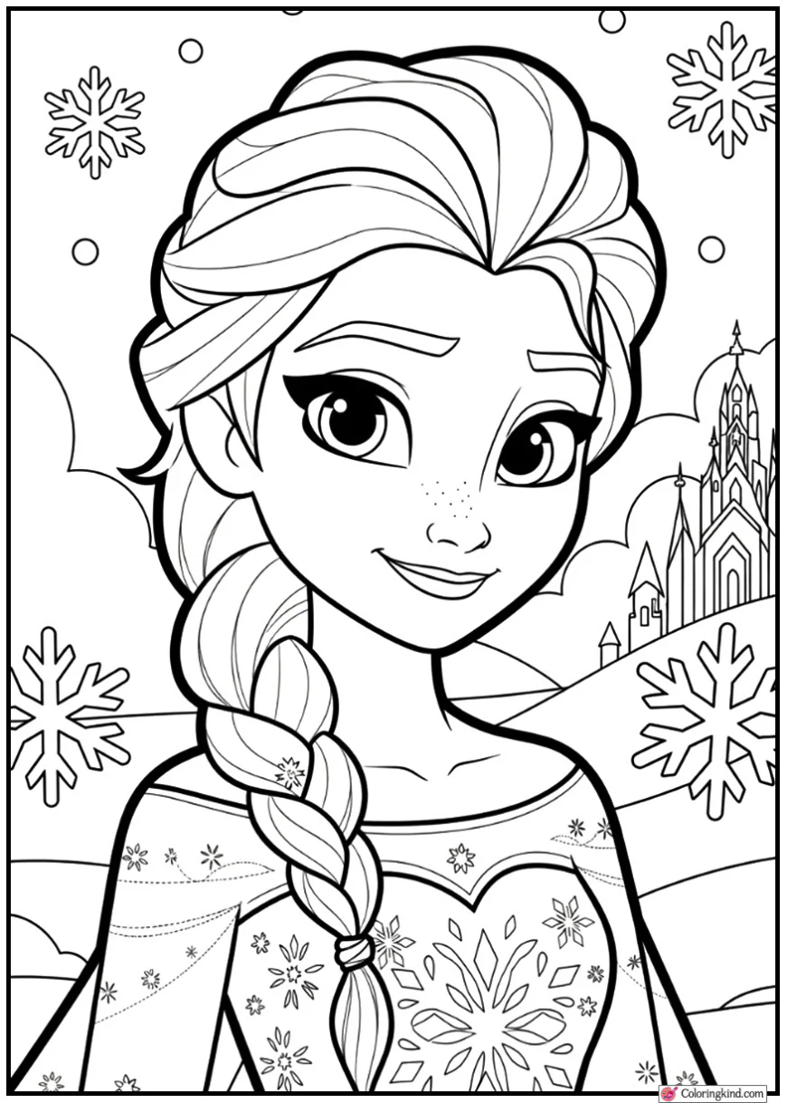 Portrait of the Beautiful Queen Elsa