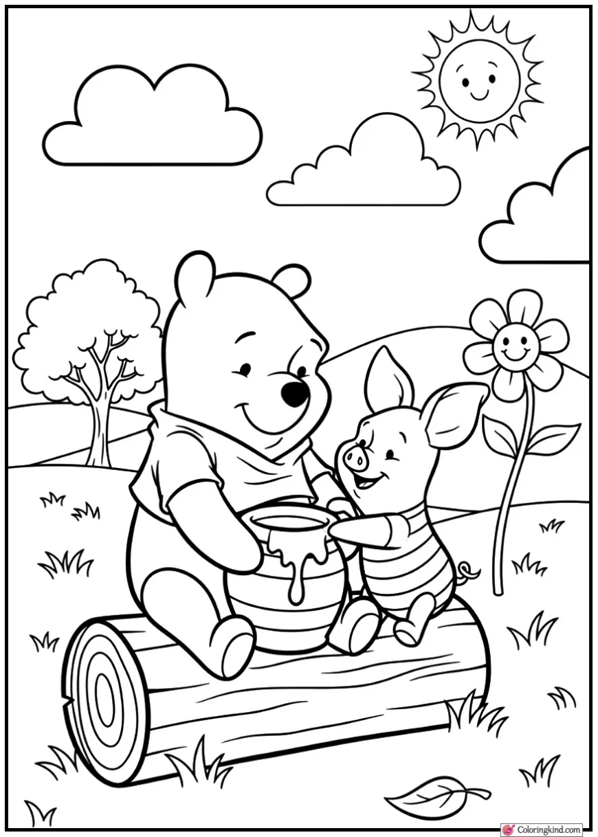 Baby Piglet And Winnie The Pooh