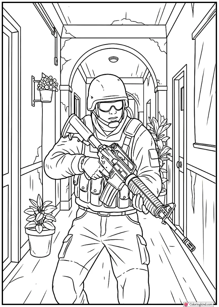 Counter-Strike Player Holding M4A4