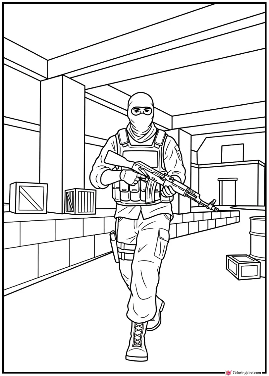 CS Terrorist Soldier Moving Through Mirage Underpass