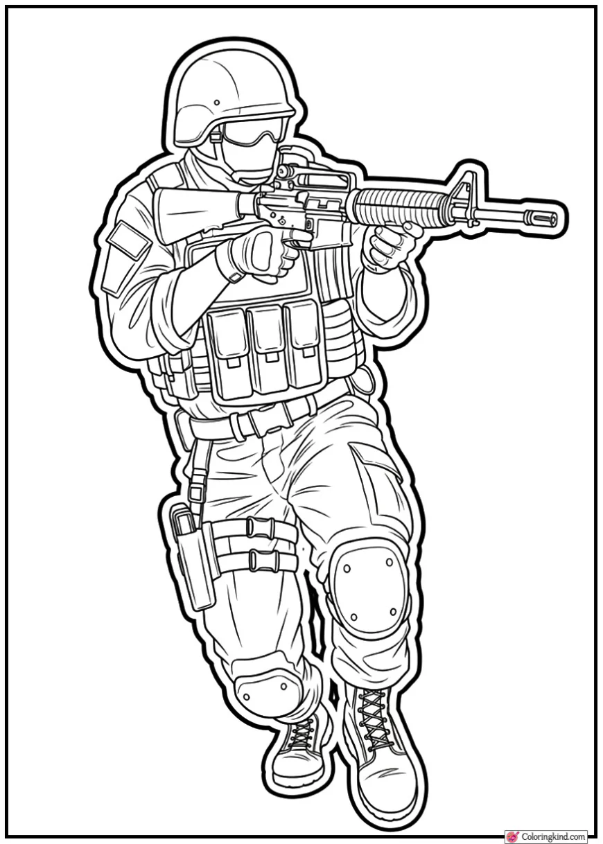 Counter-Strike Soldier Sticker