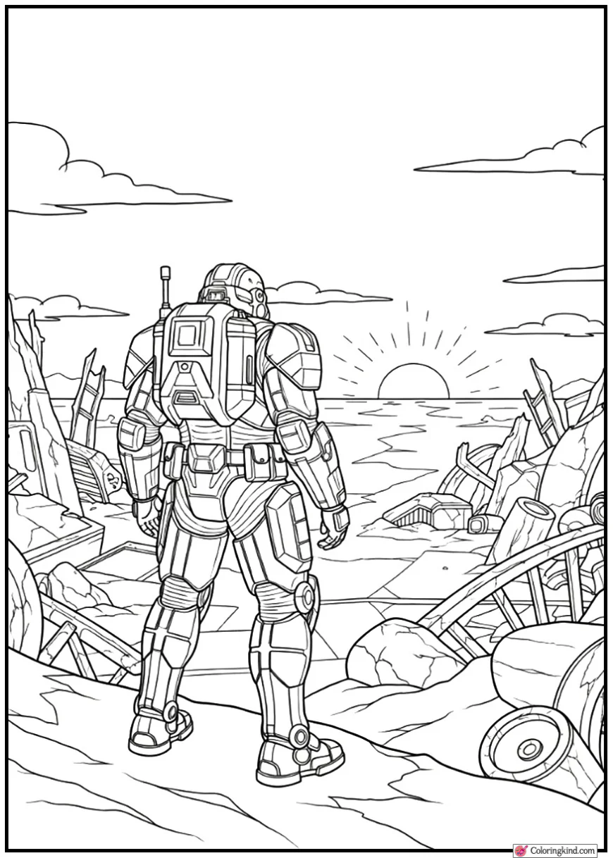 ARC Raider Watching Sunset Over Mechanical Wasteland
