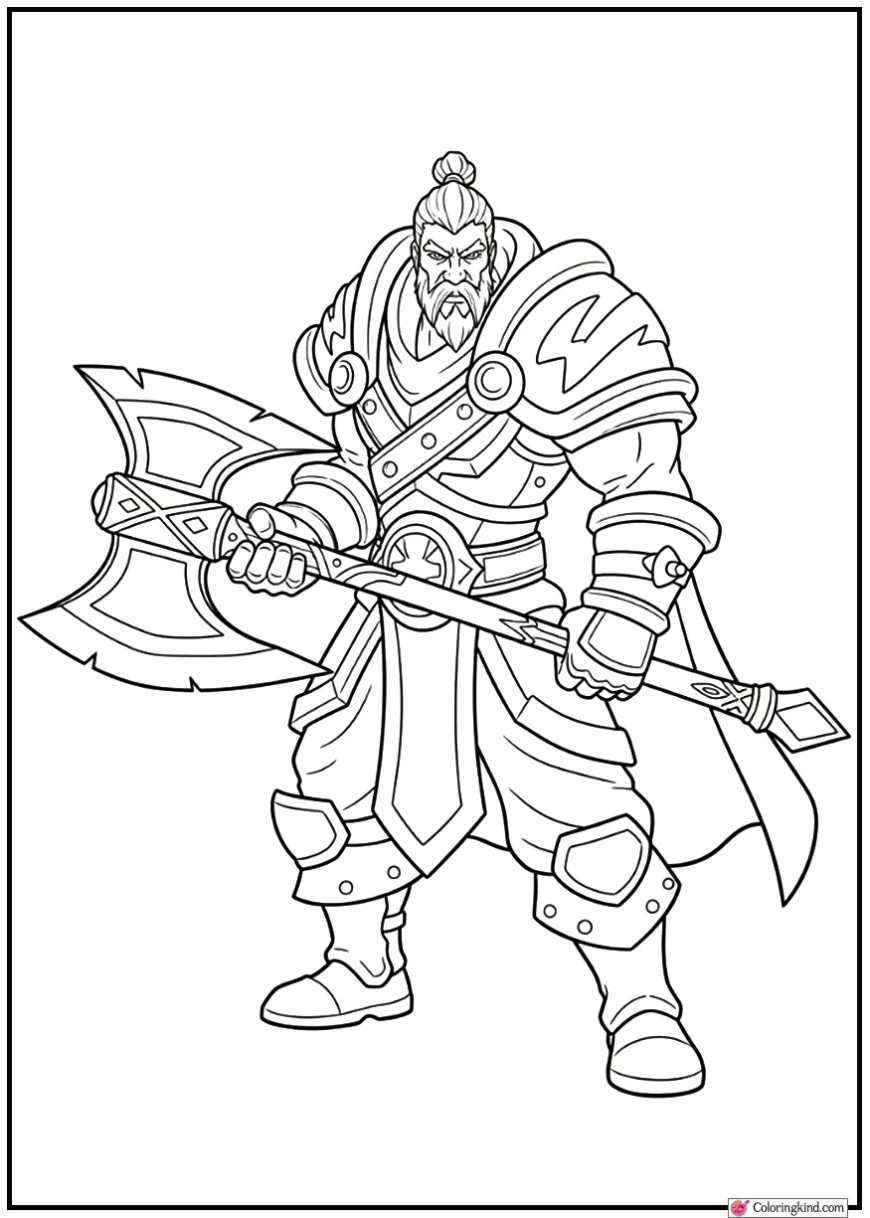 Axe Dota2 Axe-Wielding Warrior Pose