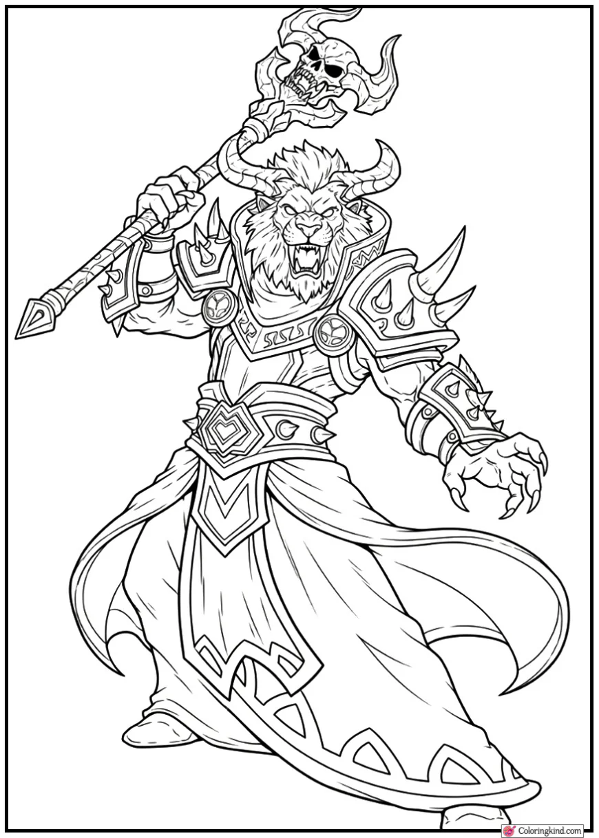 Lion – Demon Warlock Character