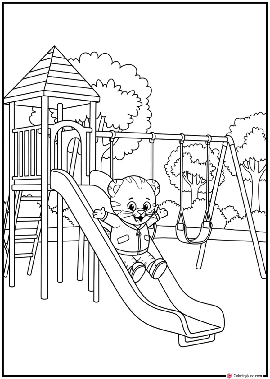 Daniel Tiger Playing at the Playground