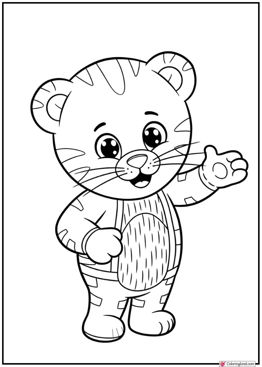 Daniel Tiger looks very happy