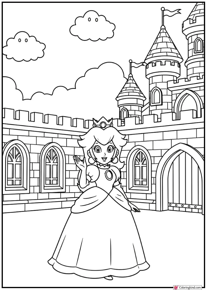 Princess Peach at Peach’s Castle Courtyard