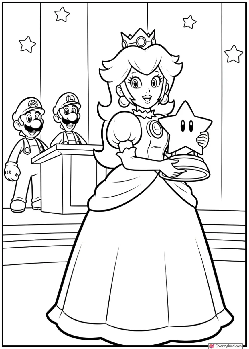 Princess Peach at Star Prize Ceremony