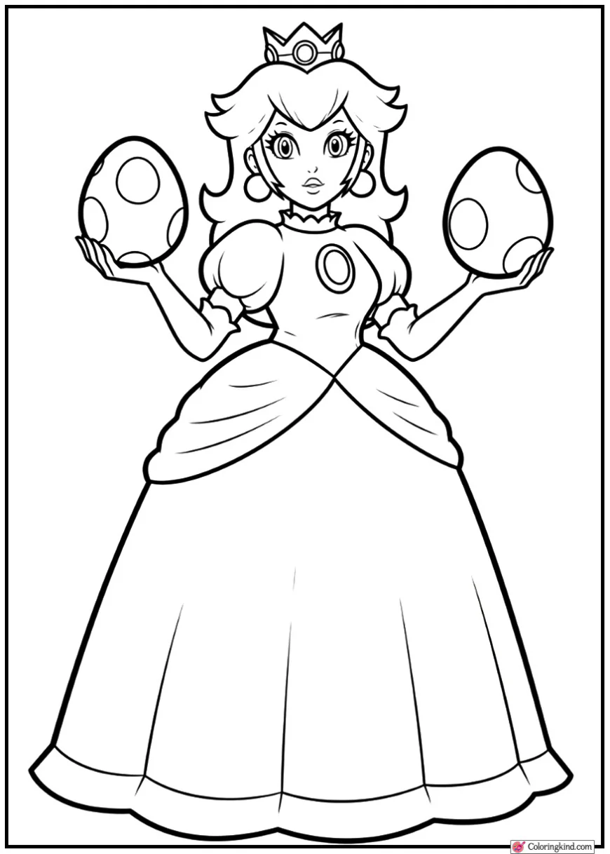 Princess Peach with Yoshi Eggs