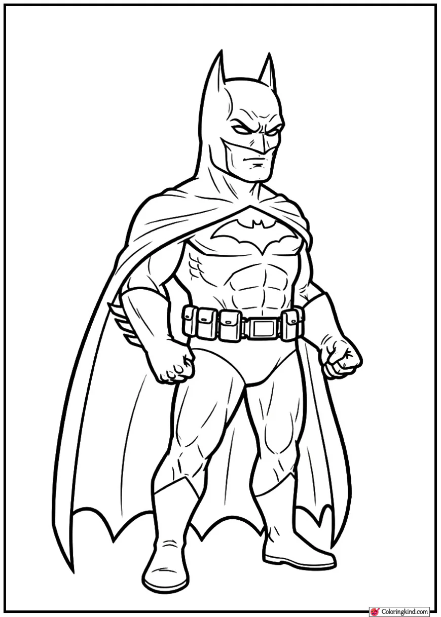 Cute Realistic Batman Standing Hero Pose