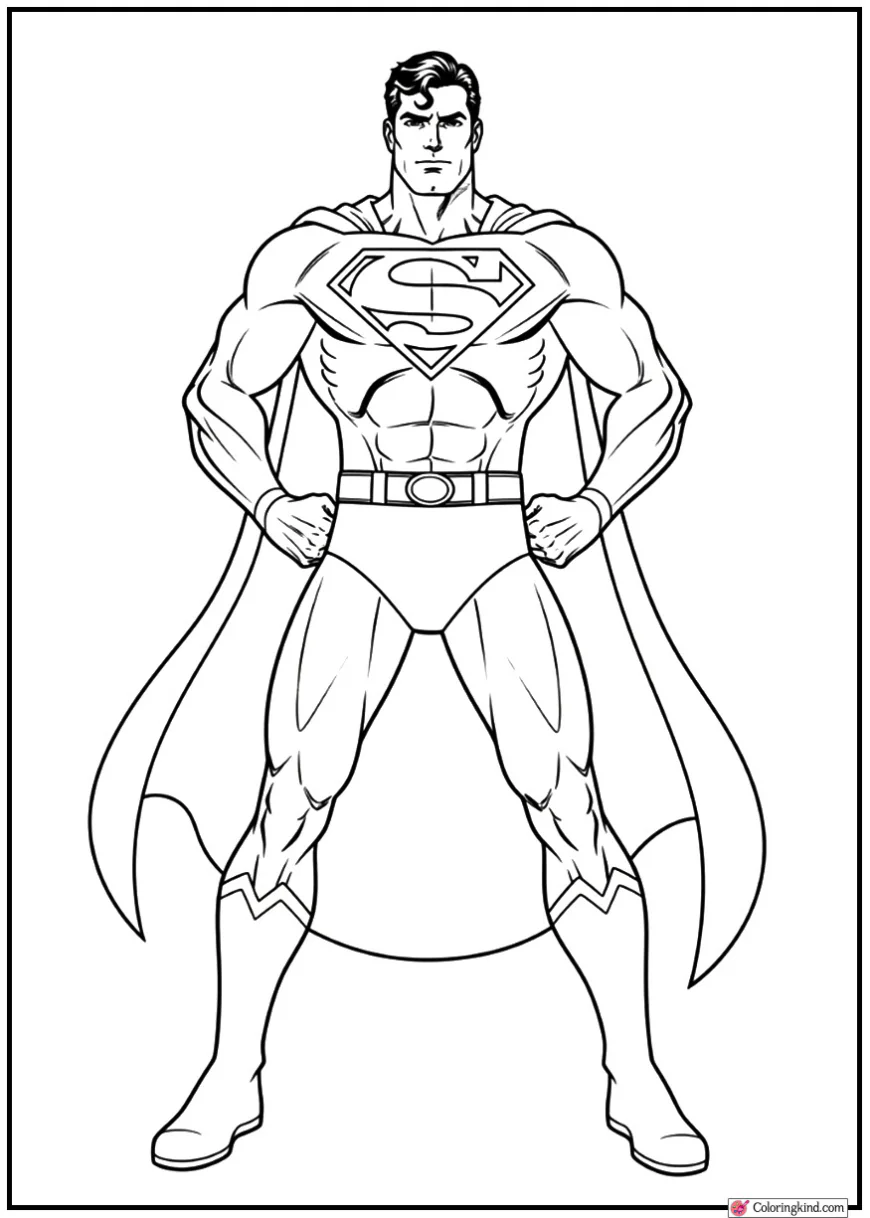 Superman Standing in a Power Pose
