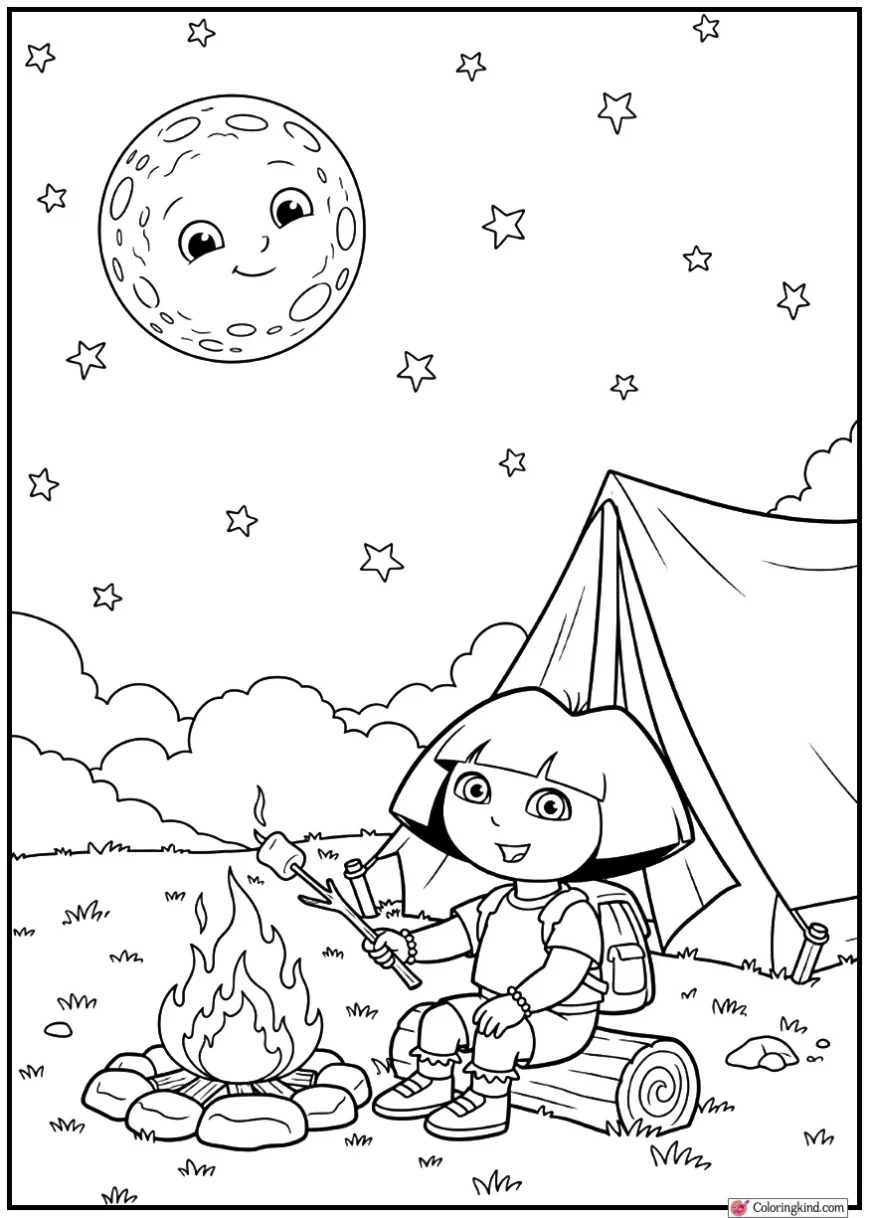 Dora Camping Under the Stars