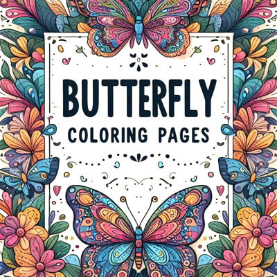 Butterfly coloring sheets