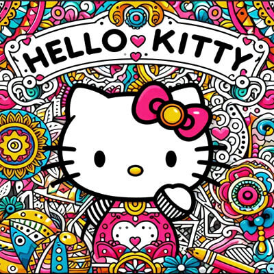 Hello Kitty coloring pages