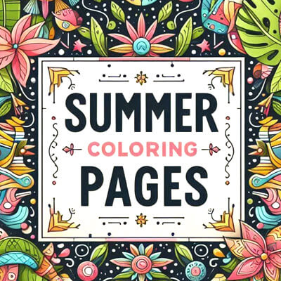 Summer colouring sheets