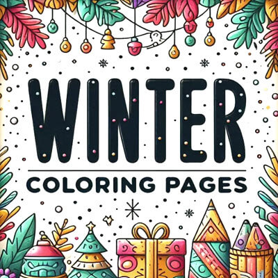 Winter coloring pictures
